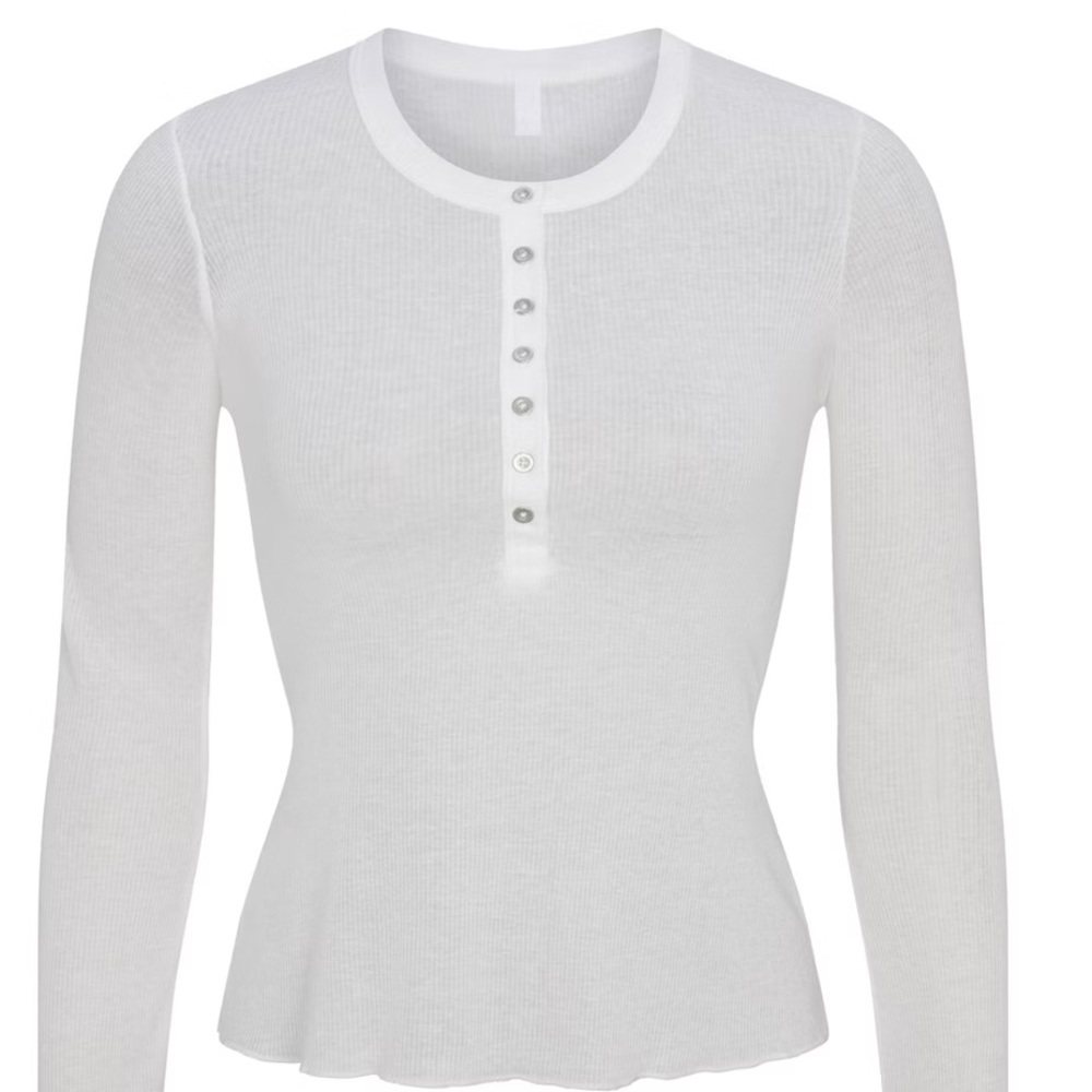 Skims LONG SLEEVE HENLEY BNIP